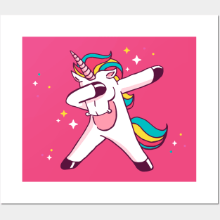 Dabbing Unicorn Posters and Art